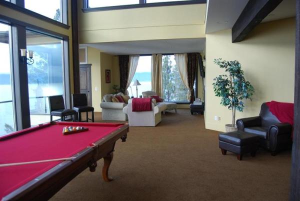 Pool Table With View To Lounge Area