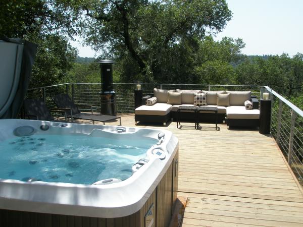 Hot tub deck