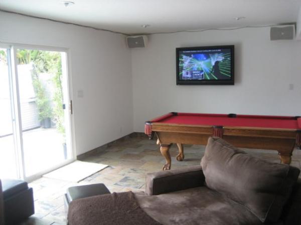 Living Room with Pool Table