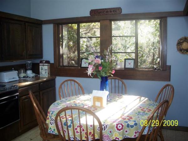Kitchen showing informal dining table