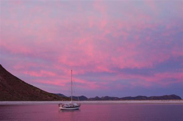 One of a million amazing sunsets at Partida Island