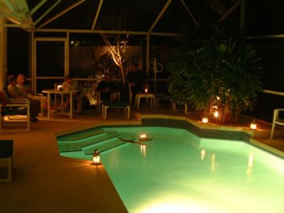 Enjoy the pool at night!