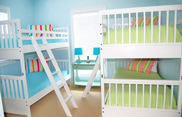 Bunk room on first floor is a dream for the kids.