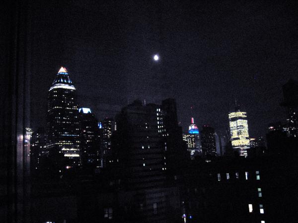 Amazing evening New York skyline from our windows 