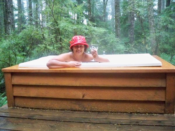 Rain or shine this tub is a treat!