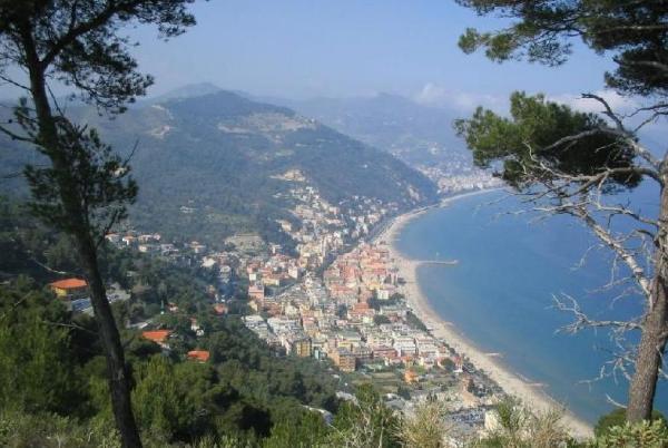 View of Alassio from the hill top