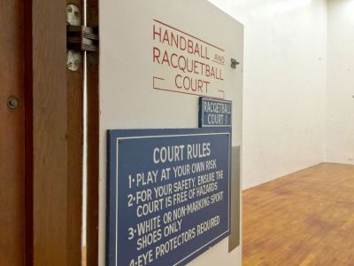 Snowater handball and raquet ball court entrance
