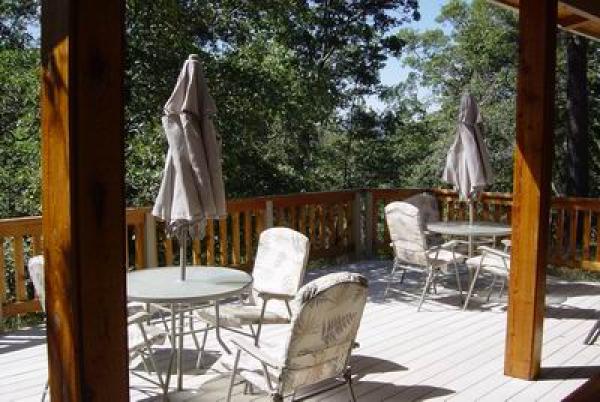 Large deck with furniture and BBQ
