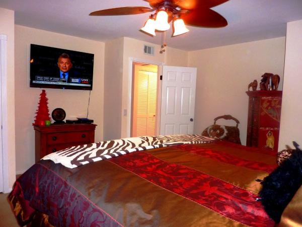Master Bedroom with large Flat Screen TV