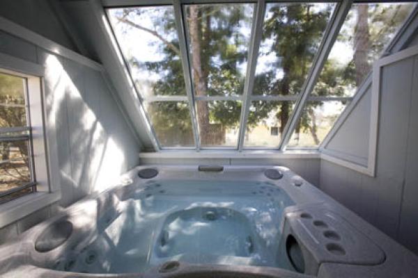 Private enclosed hot tub for The Water Tower