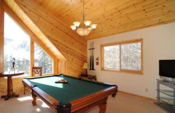 Game room with flat screet TV with Pool Table