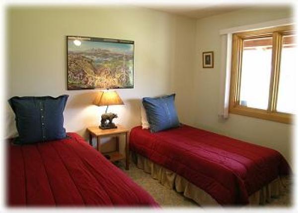 The other guest bedroom with two twin beds 