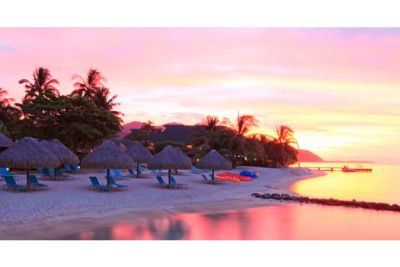 Sunset at Hilton Moorea Lagoon Resort