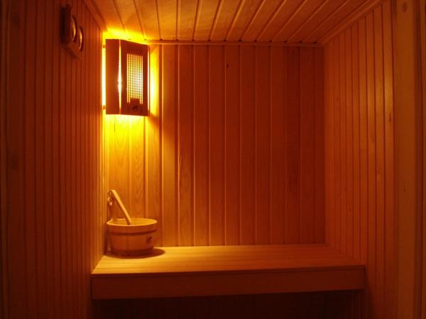 Private Sauna in bathroom.
