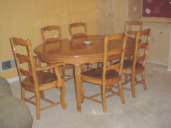 Dining table for six