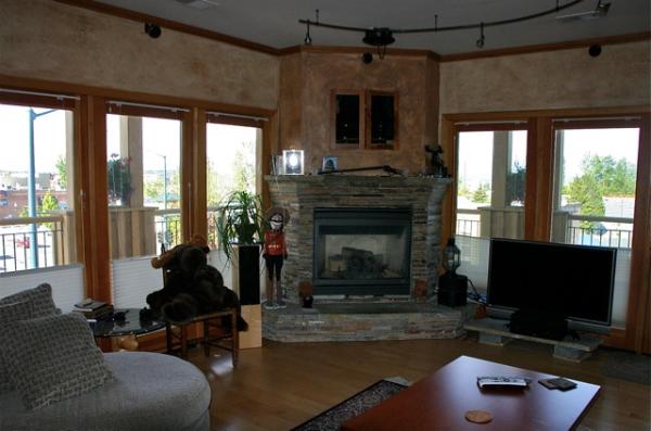 Living Area With Fireplace