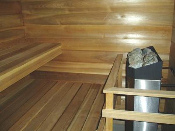 Private Dry Sauna in Main Bathroom Downstairs