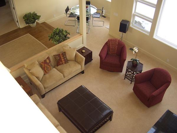 Aerial View of Living Room