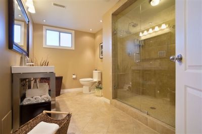 The spacious bathroom, with walk-in shower is a guest favorite. The Vineyard Room, and the Shoreline Rooms share this, but each of these rooms has it's own vanity.