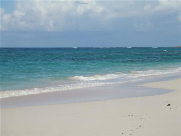 White sand beach out front- several coral reefs 