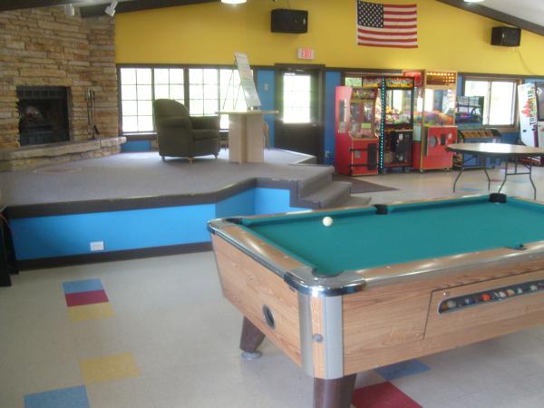 Clubhouse-Pool Table, games and fireplace