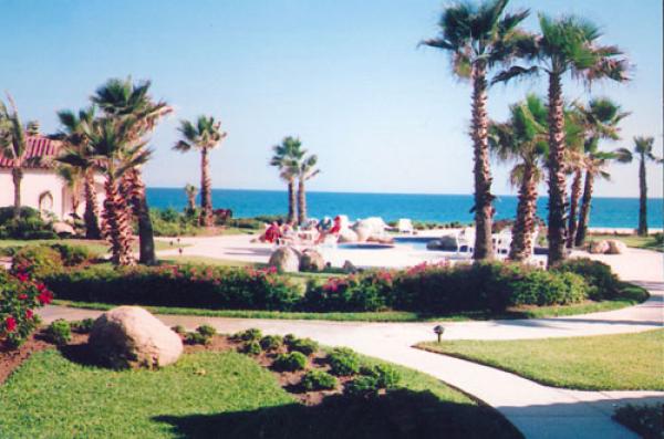 sunny, beach-facing villa