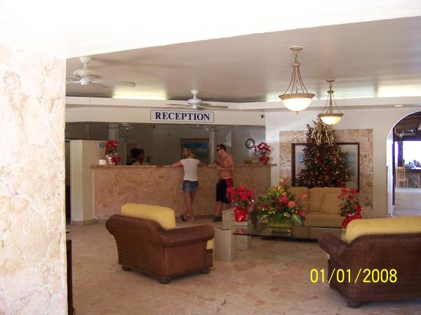 Reception Desk in Resort Lobby