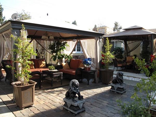 Spacious courtyard, Gazebos, outdoor furniture