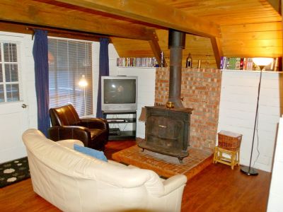 Living room with free standing stove