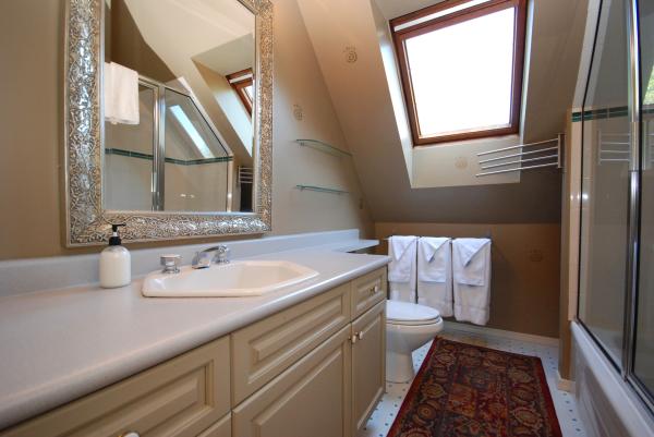 Bathroom -skylight, bathtub, shower