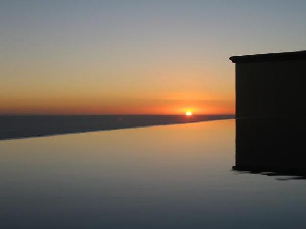 Romantic Sunset Reflection from Your Infinity Pool