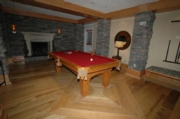 Pool Table and Fireplace in our Guest Lounge
