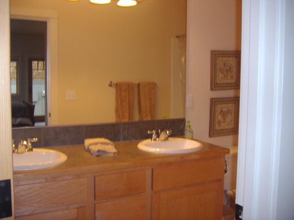 Master Bath double sink tub/shower combo