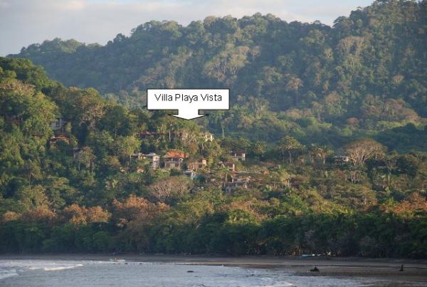 Location of villa on hillside