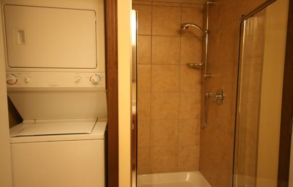Second bathroom with laundry machines