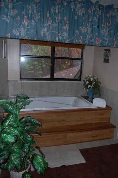 2 person whirlpool on upper level with view