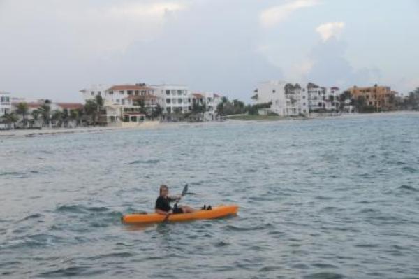 Kayaking in front of Condo Playa Blanca