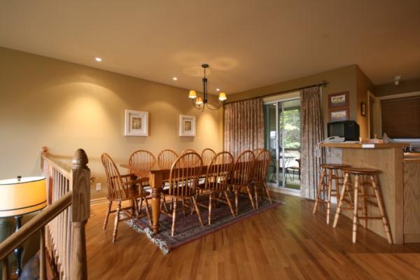 Open dining room and kitchen