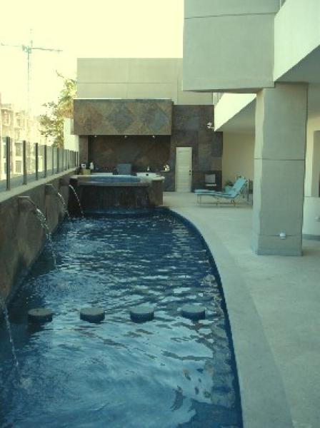 Common area pool, jacuzzi and bbq