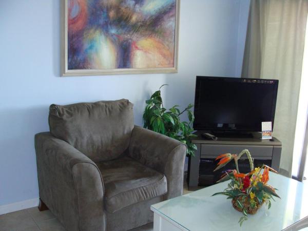 Living room with flatscreen TV