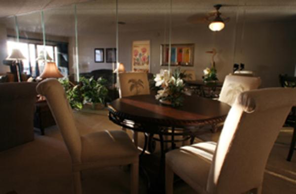THE DINING ROOM IS ADJACENT TO THE LIVING ROOM.