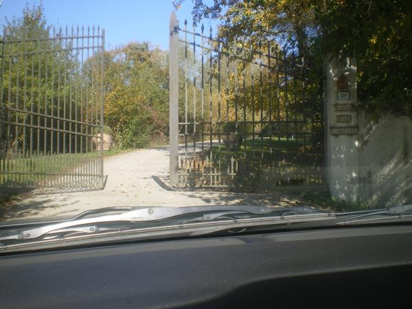 Gated entrance to the estate
