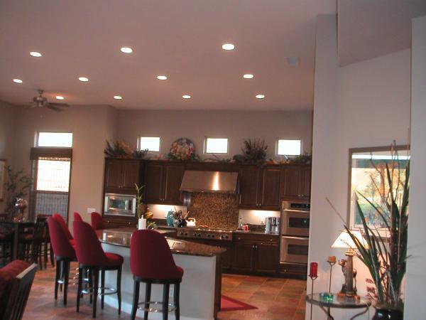 Living and Dining Area with Large Kitchen