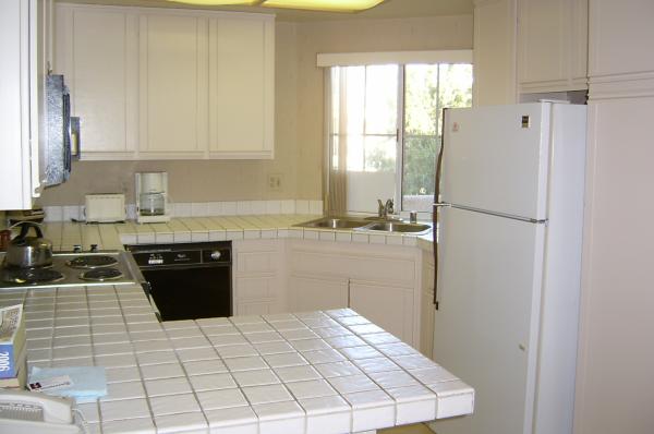 Open tiled kitchen