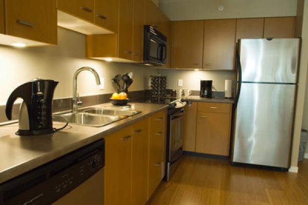 Full Kitchen with Stainless Steel Appliances
