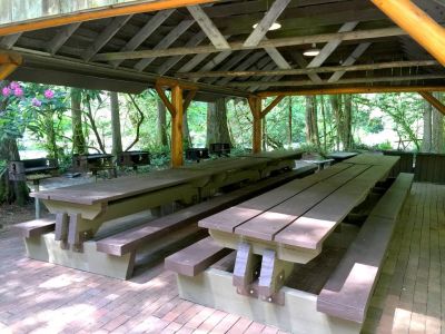 Snowater community covered picnic area