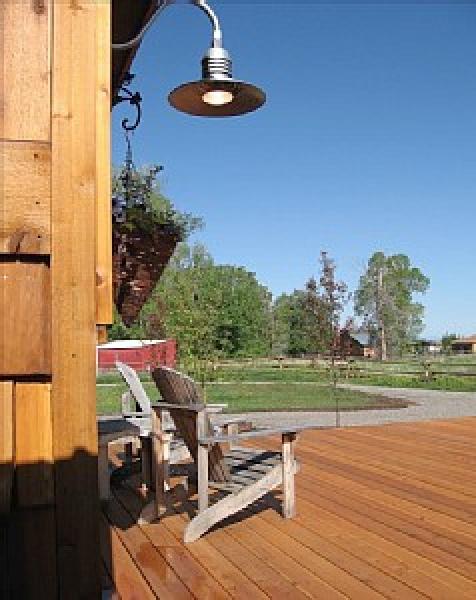 Large cabin deck - great for gatherings and bbq's