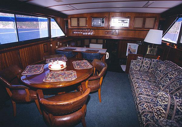 Lower Saloon and Galley