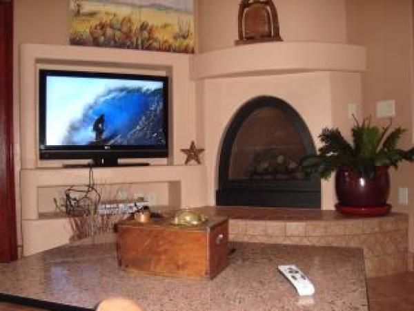 fireplace and hdtv 42