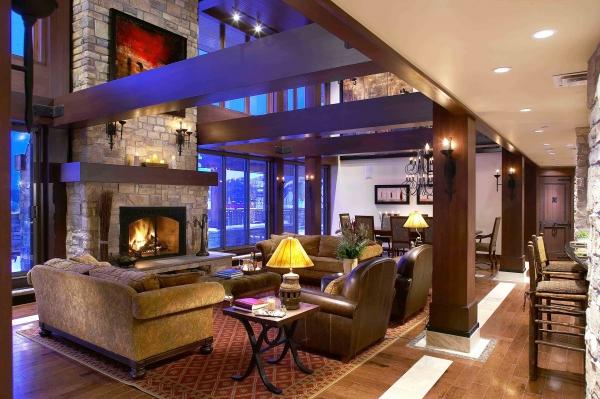 Fireplace in the living area